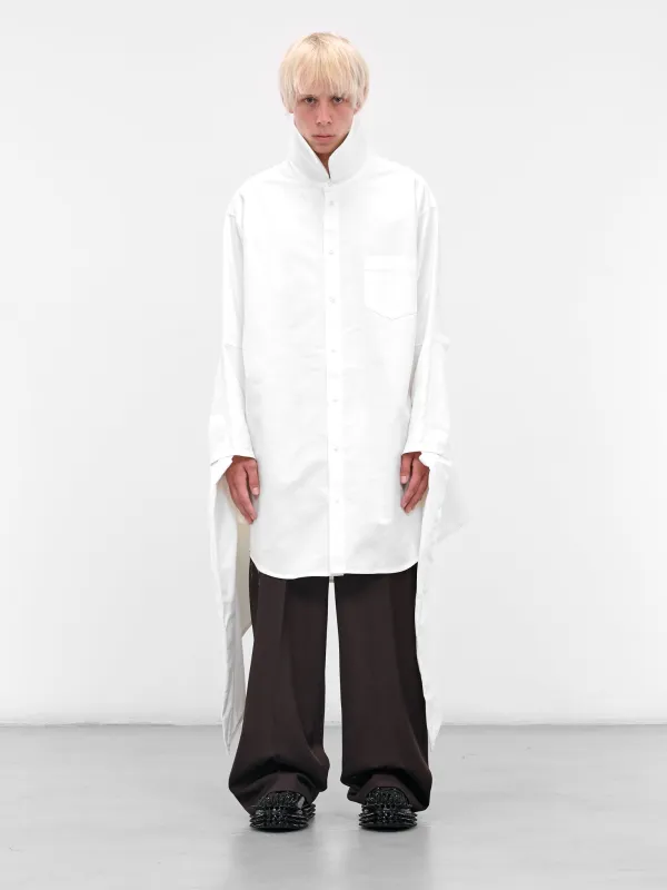 White Wing Button-Up Shirt (25AW21SH164-WHITE) sold by lorenzo