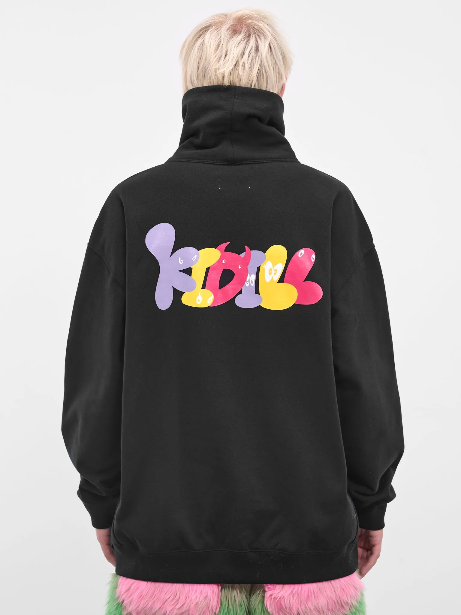 Black Graphic High Neck Sweatshirt (KL1005-BLACK) sold by lorenzo product image thumbnail 3