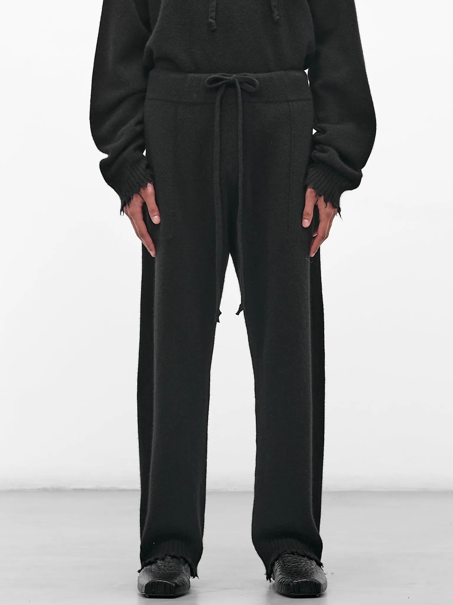 Black Cashmere Knit Trousers (UK7558-UW900-BLACK) sold by lorenzo