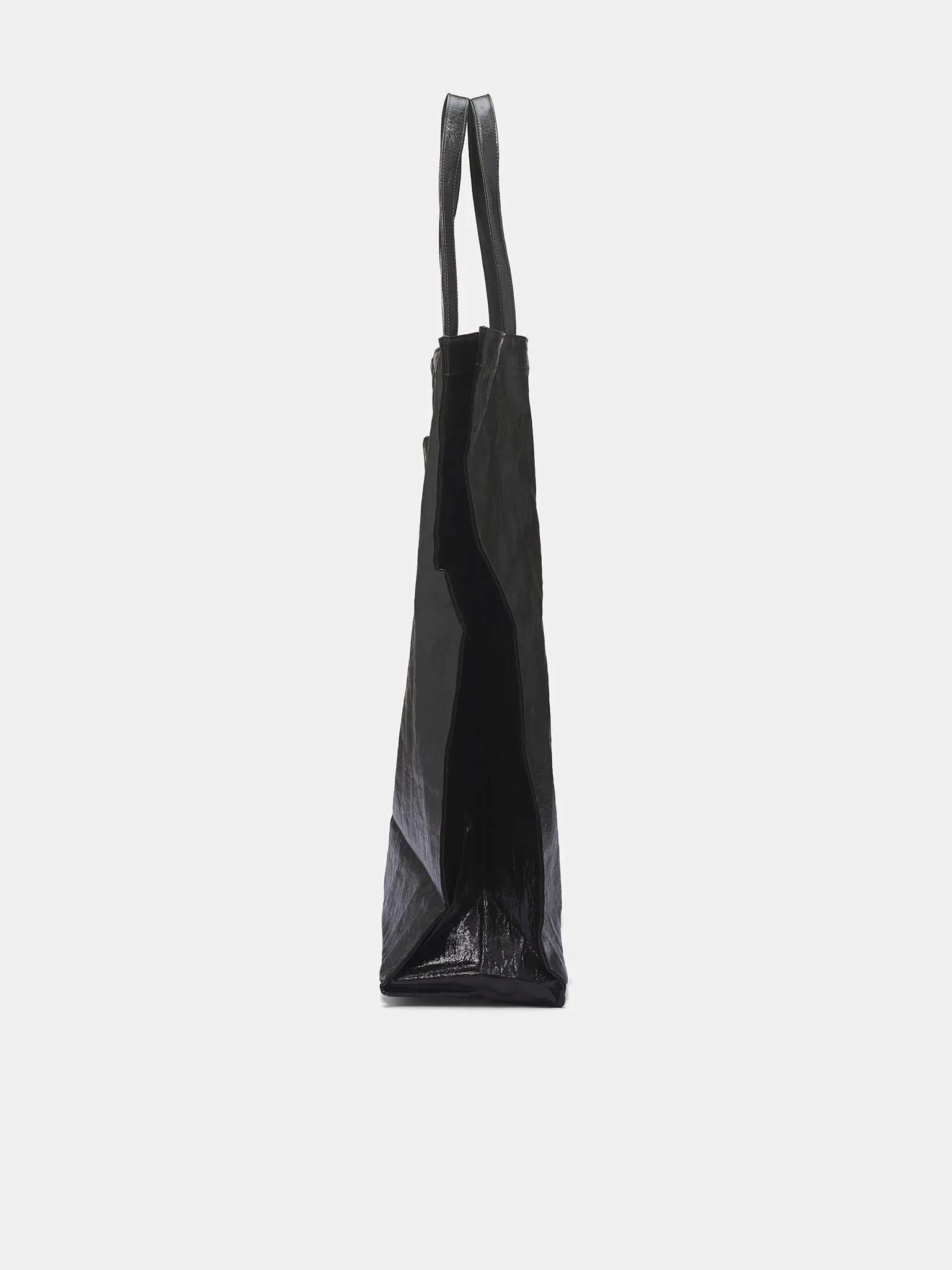 Black Coated Canvas Shopping Bag (UB0065-UW490-DARK-GREEN) sold by lorenzo product image thumbnail 2