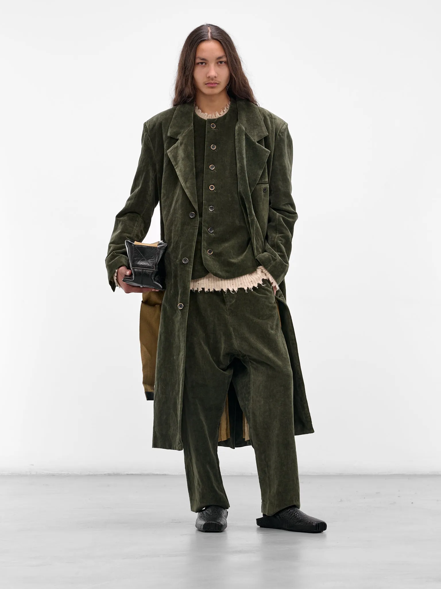 Black Leather Shoulder Bag (UB0034-UW924-BLACK-MUSTARD) sold by lorenzo product image thumbnail 4