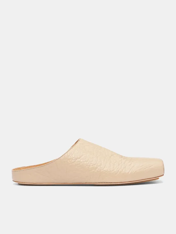 Off-White Leather Ballet Slippers (US9592-UW101-OFFWHITE) sold by lorenzo