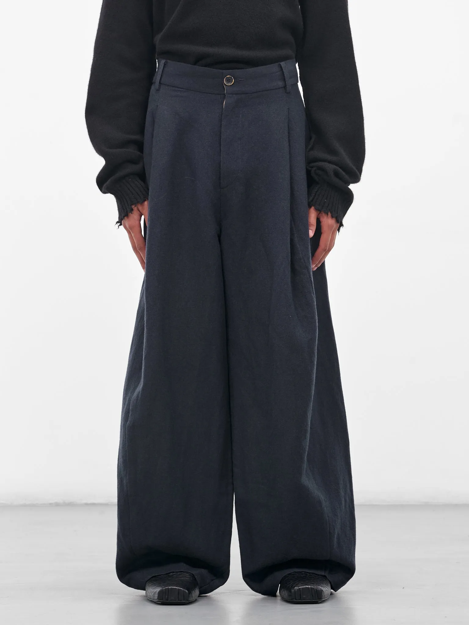 Navy Paw Wide Tailored Trousers (UM3502-UW309-DARK-BLUE) sold by lorenzo