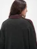 Contrast Two-Panel Knit Cardigan (UK7568-UW896-DARK-GREY-BROWN) sold by lorenzo