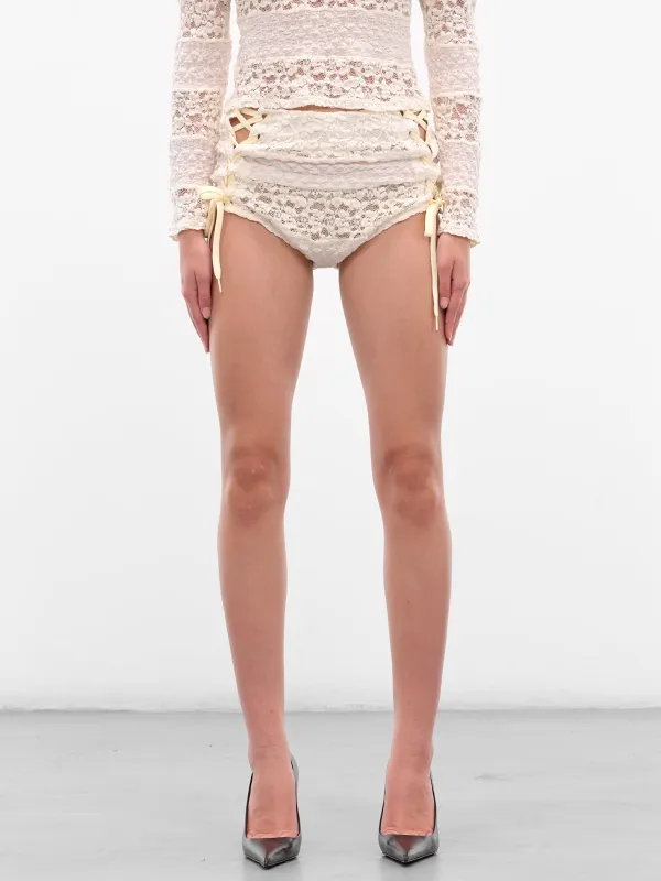 White Laced Stripe Briefs (OOTR10-IVORY) sold by lorenzo