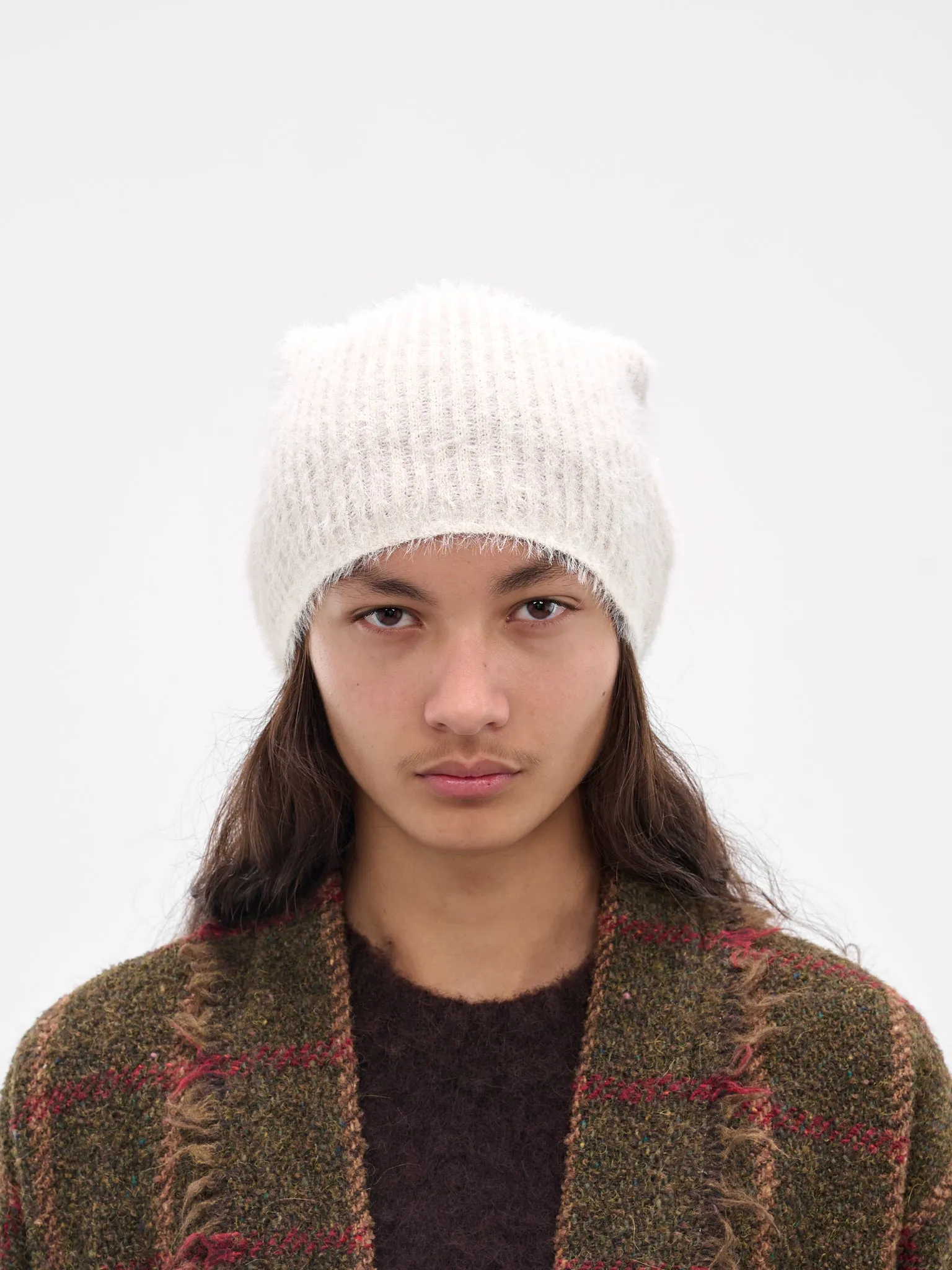 Off-White Rib-Knit Alpaca Soft Beanie (UK0081-UW101-OFFWHITE) sold by lorenzo
