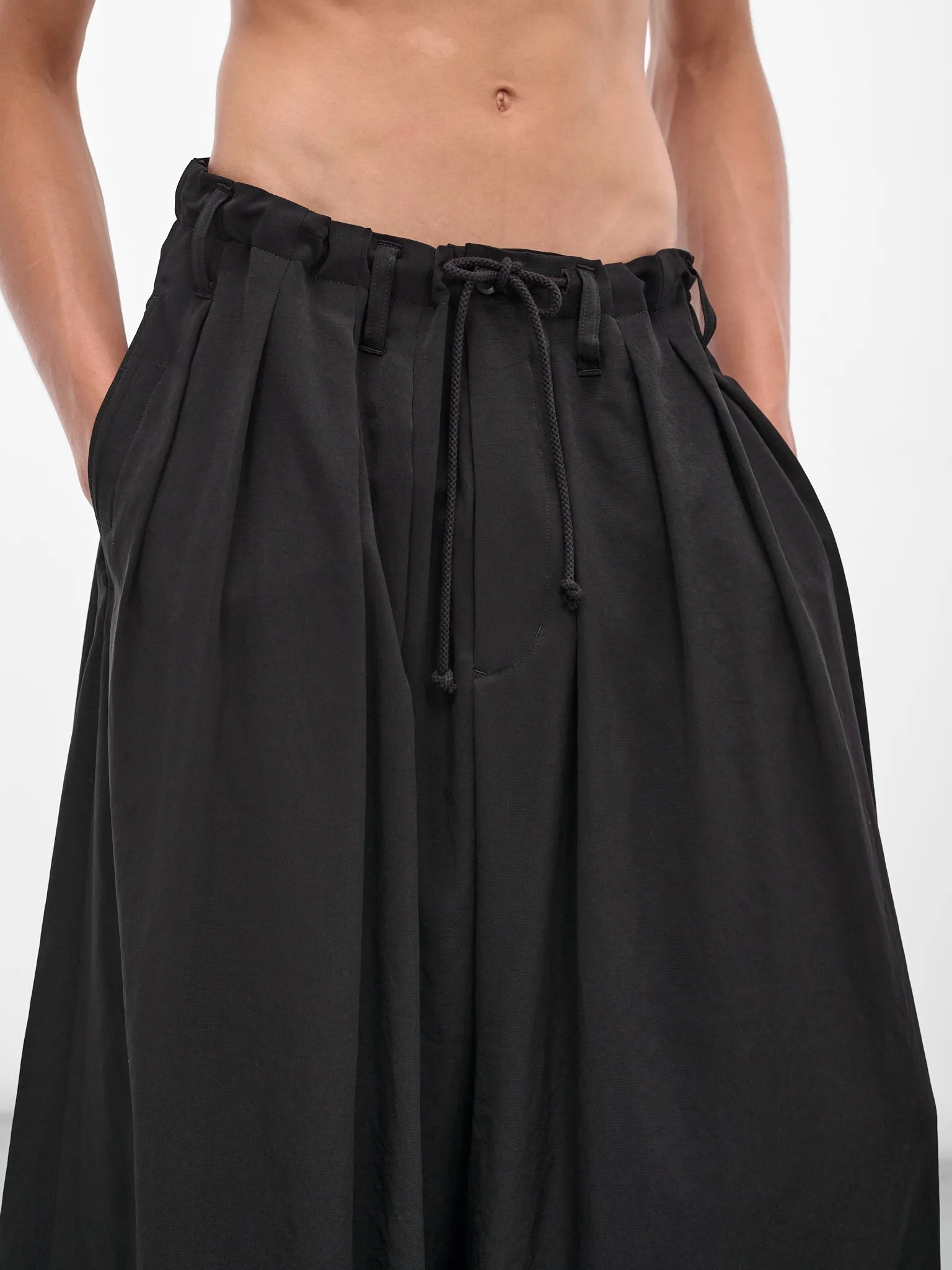 Black Wide Tuxedo Balloon Pants (HL-P14-500-1-BLACK) sold by lorenzo product image thumbnail 5