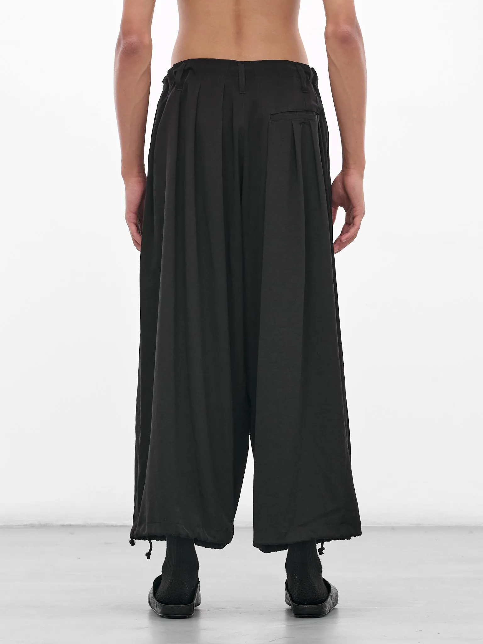 Black Wide Tuxedo Balloon Pants (HL-P14-500-1-BLACK) sold by lorenzo product image thumbnail 3