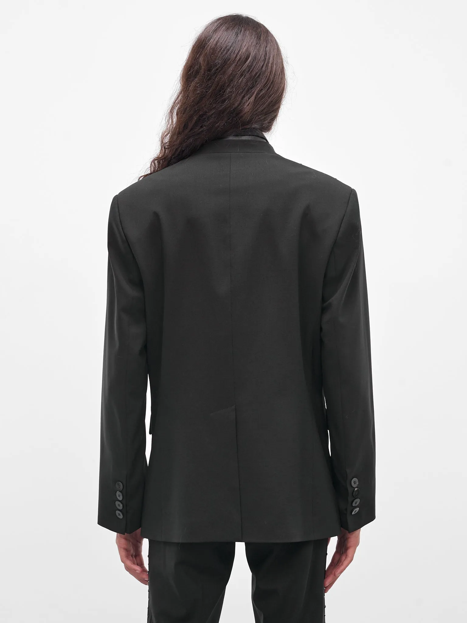 Swarovski Embellished Double-Breasted Blazer (BL38RP-AM42-BLACK-W-SWAROVSKI) sold by lorenzo product image thumbnail 3