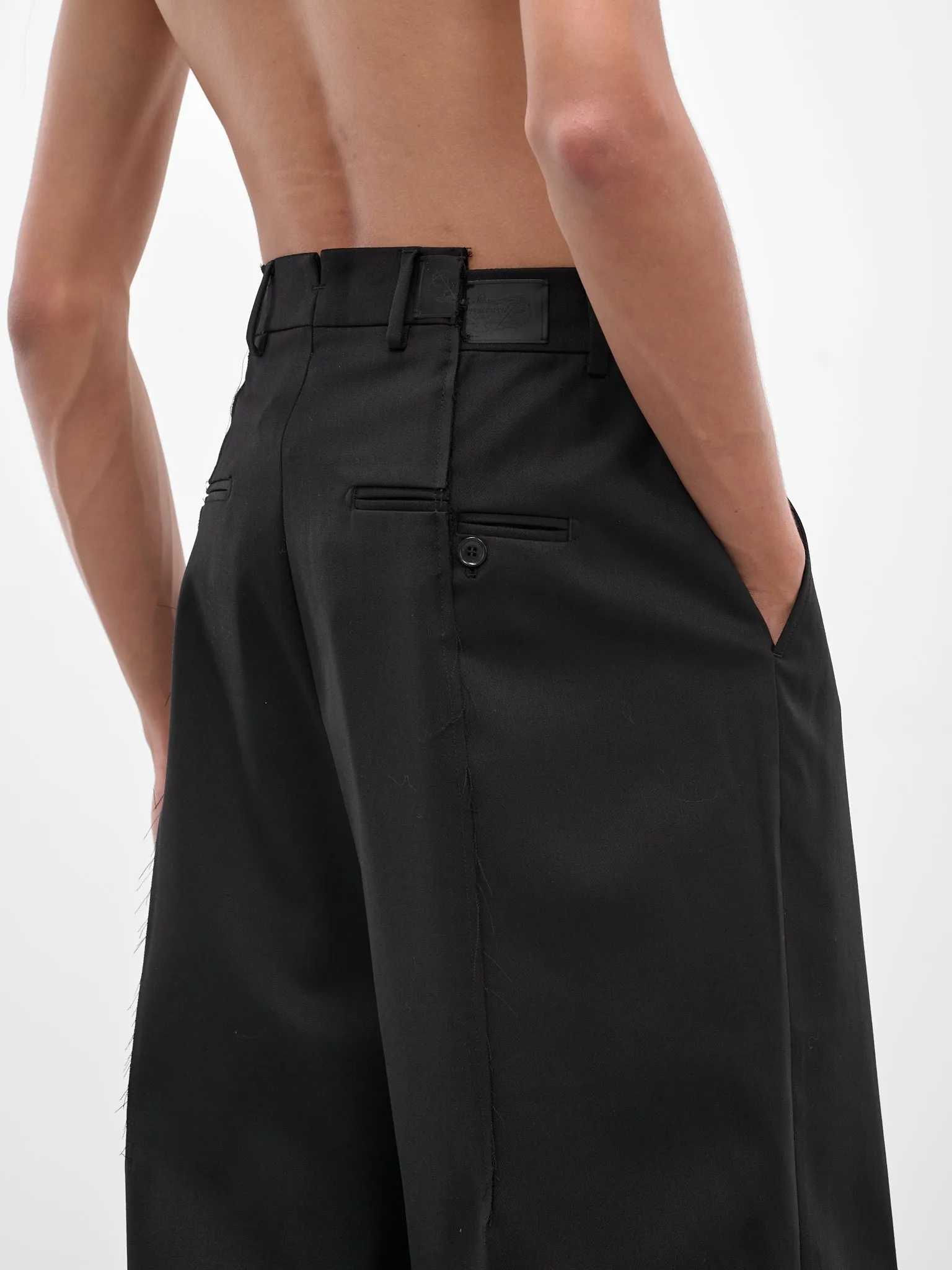 Black Cut Baggy Tailored Pants (UH76TP350B-BLACK) sold by lorenzo product image thumbnail 5