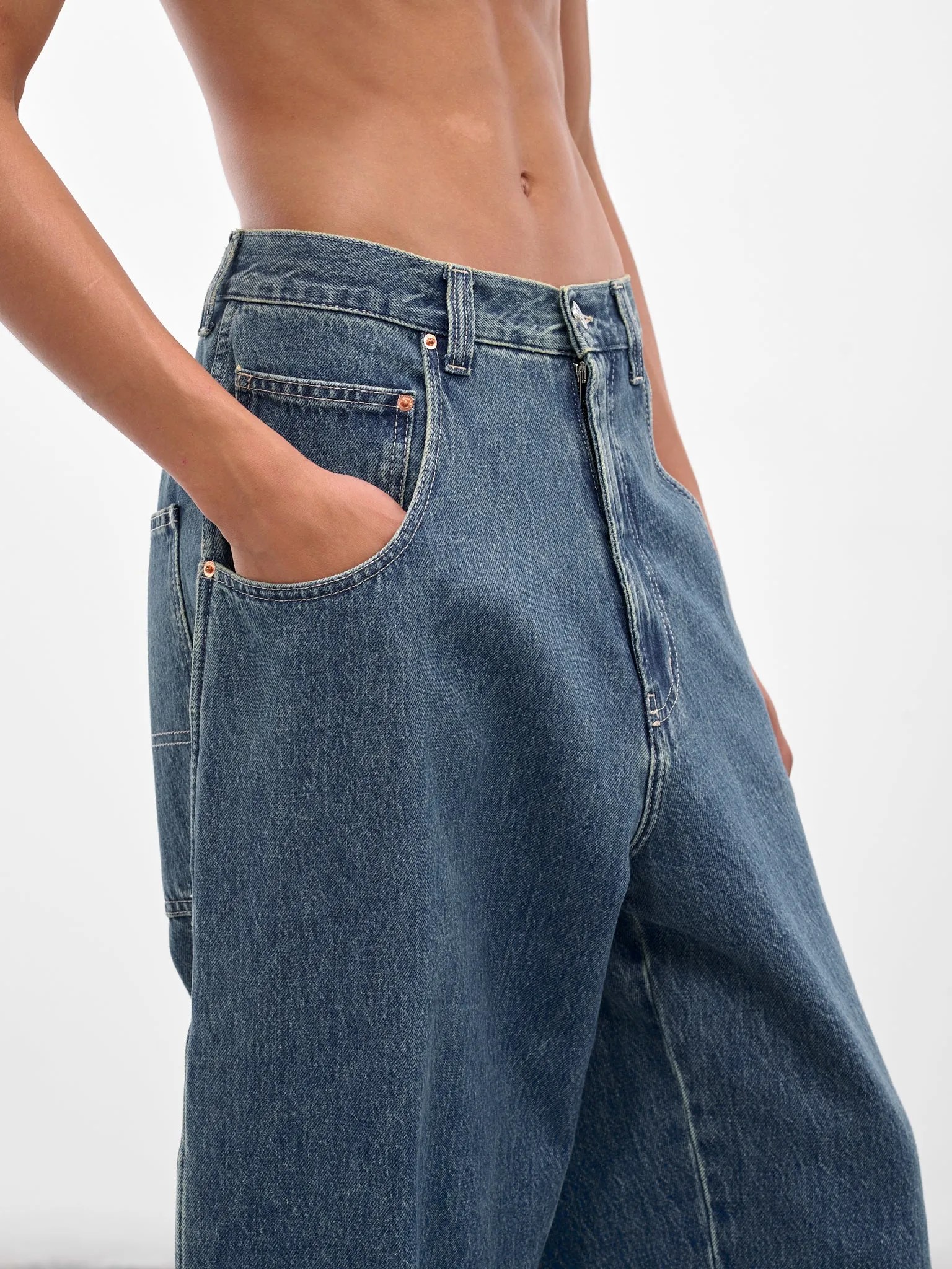 Blue Hip Hop Denim Jeans (UH76DP250VB-VINTAGE-BLUE) sold by lorenzo product image thumbnail 4