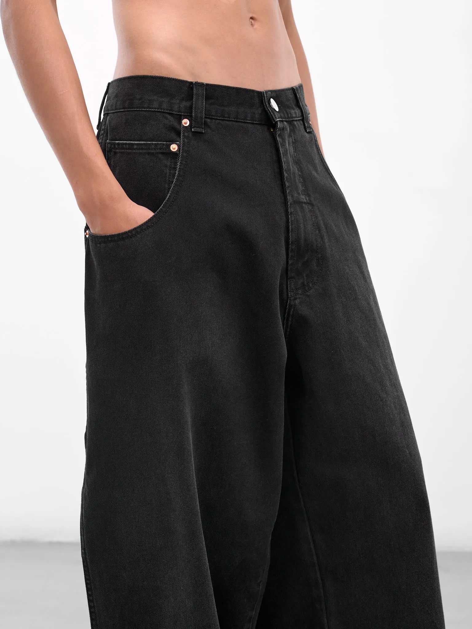 Black Hip Hop Denim Jeans (UH76DP250B2-VINTAGE-BLACK) sold by lorenzo product image thumbnail 4