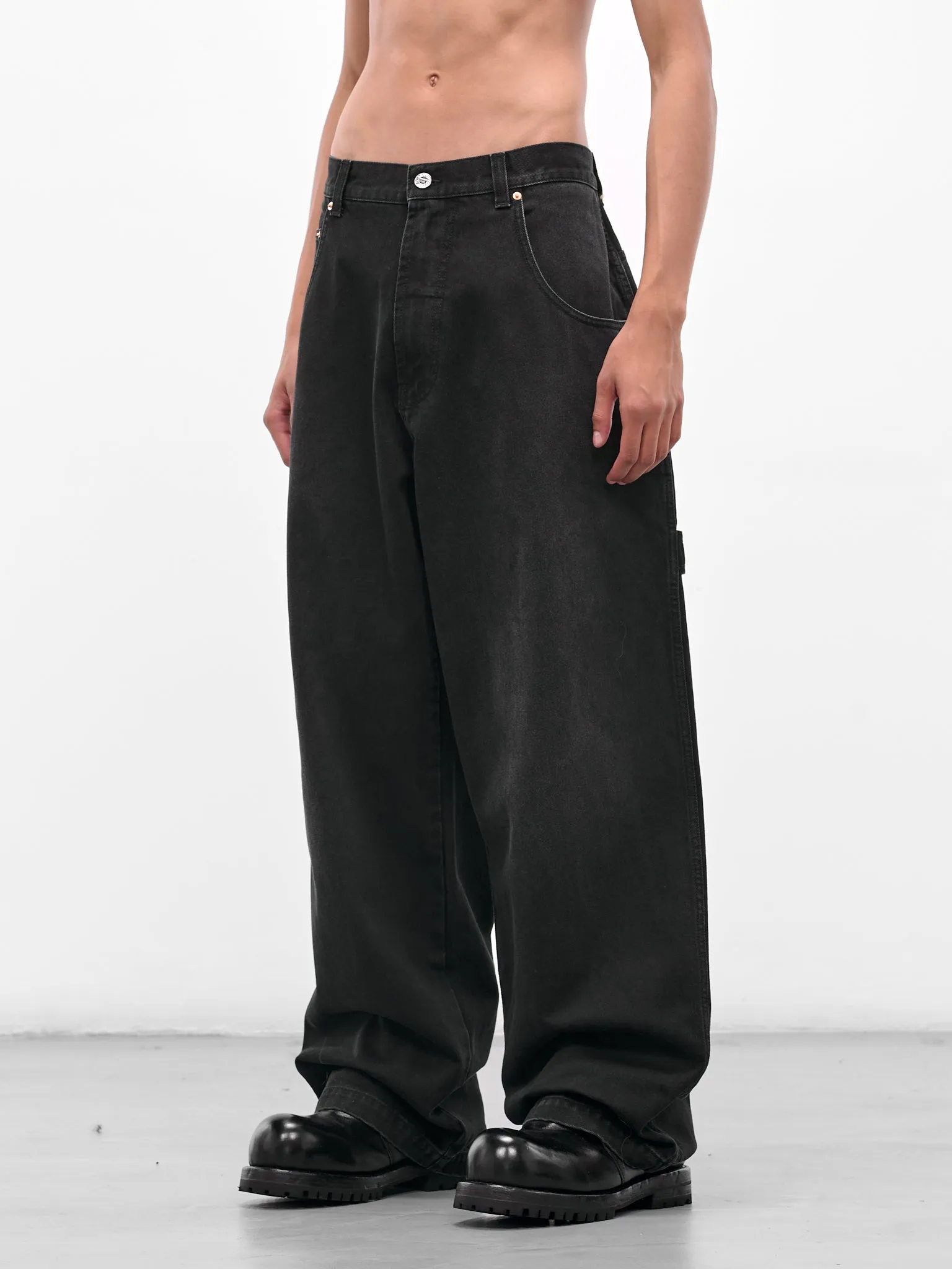 Black Hip Hop Denim Jeans (UH76DP250B2-VINTAGE-BLACK) sold by lorenzo product image thumbnail 2