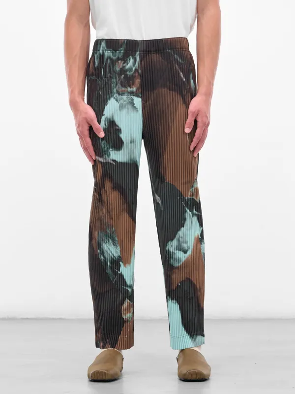 Brown Agate Pleated Trousers (HP58JF207-44-BROWN) sold by lorenzo