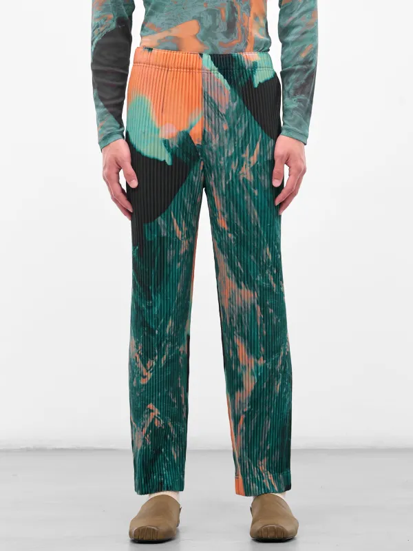 Green Agate Pleated Trousers (HP58JF207-62-GREEN) sold by lorenzo