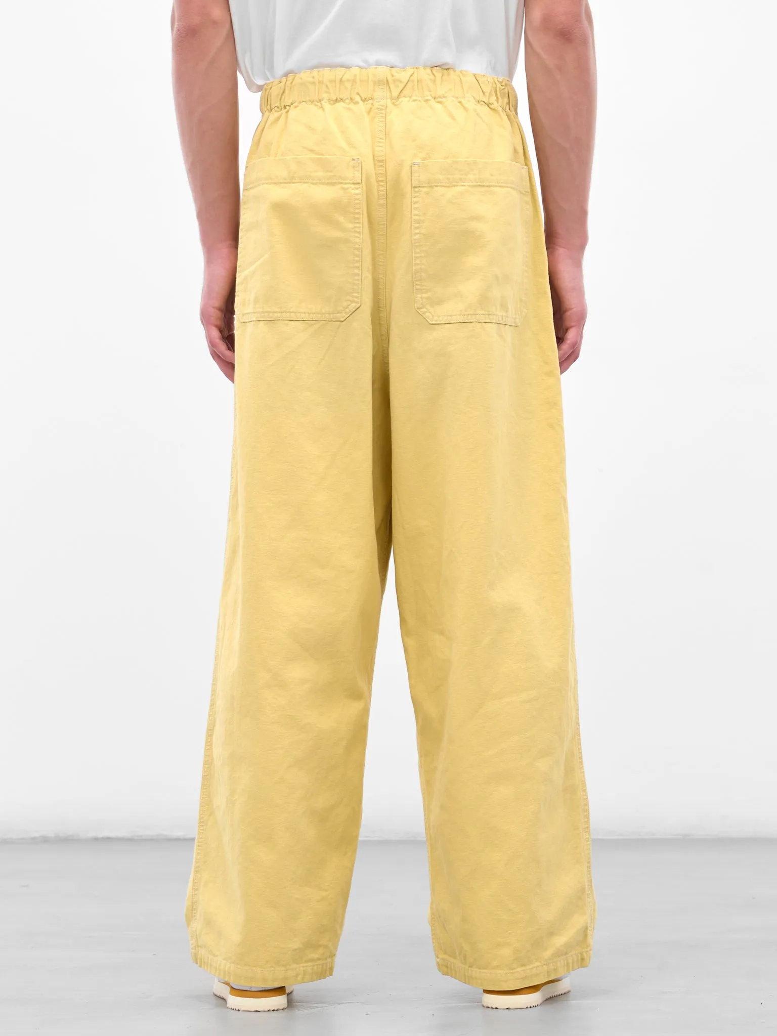 Yellow Canvas Double Knee Trousers (K2503LP042-SYE-SUNFADE-YELLOW) sold by lorenzo product image thumbnail 3