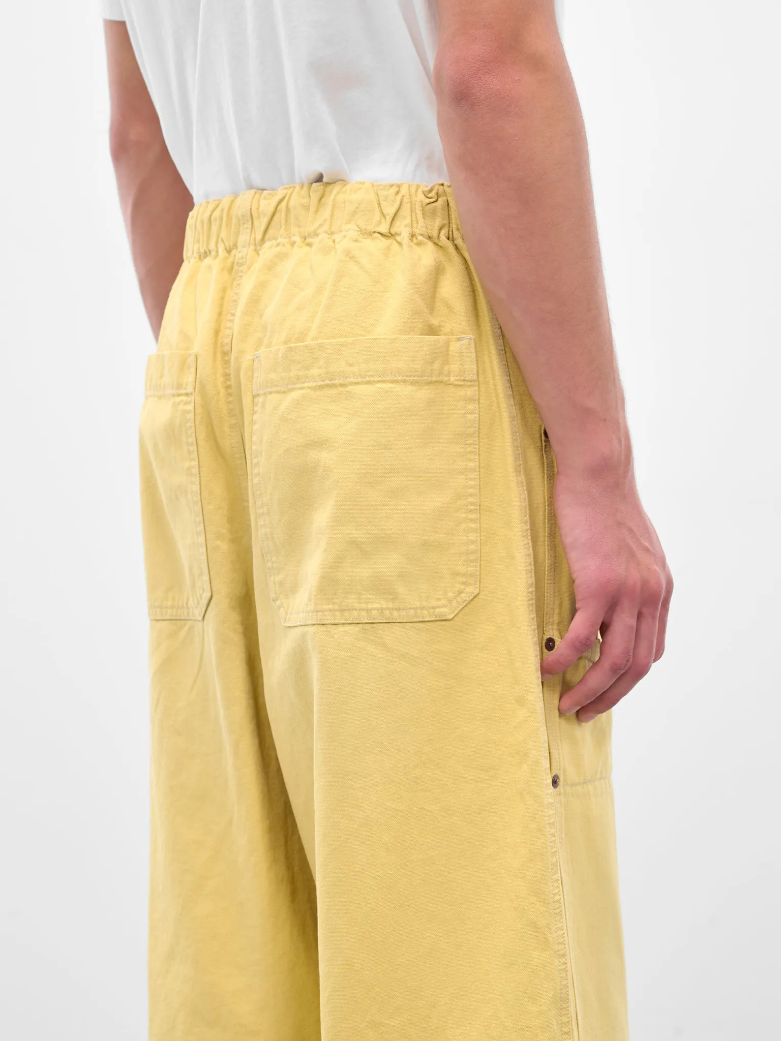 Yellow Canvas Double Knee Trousers (K2503LP042-SYE-SUNFADE-YELLOW) sold by lorenzo product image thumbnail 5