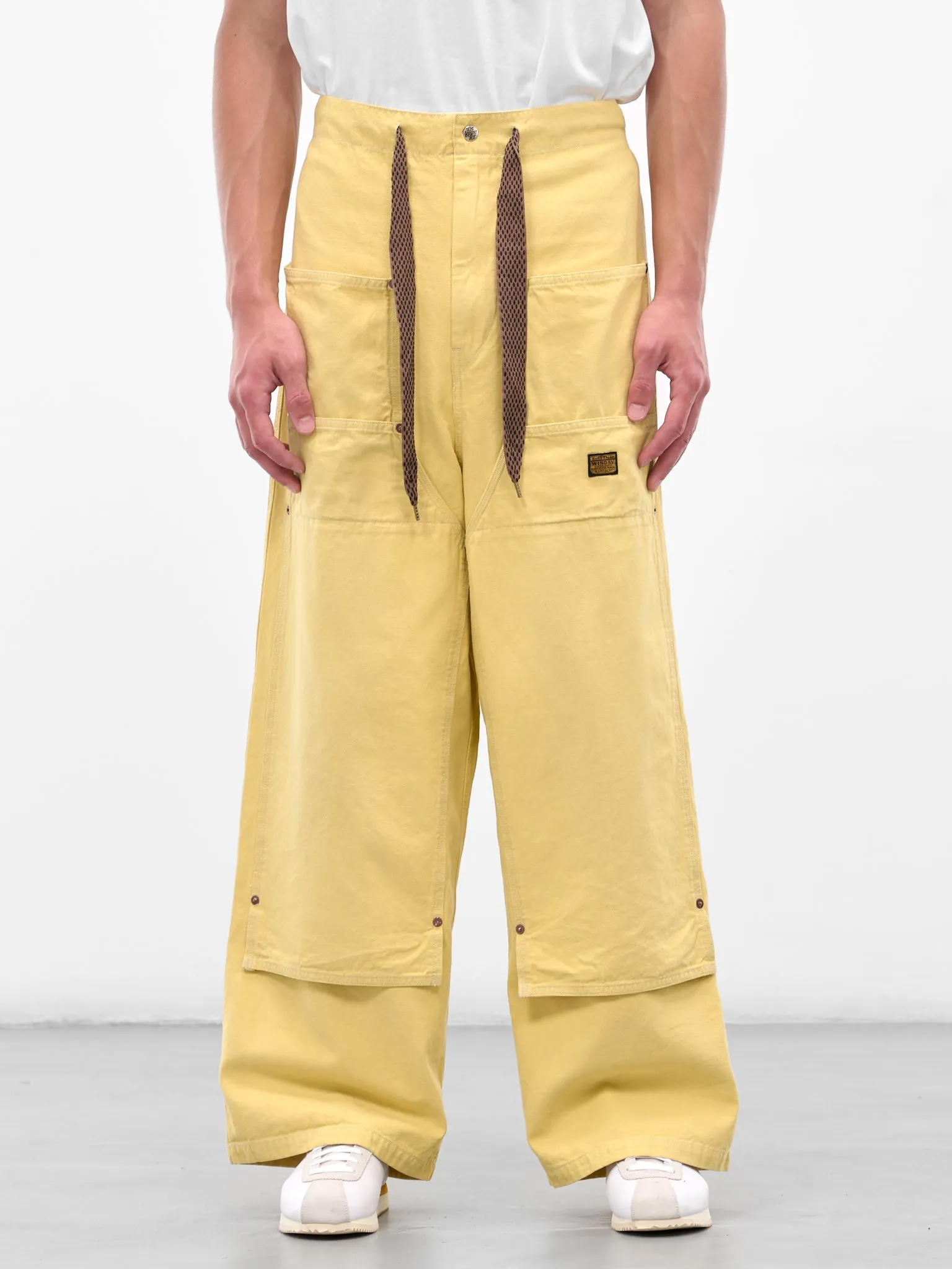 Yellow Canvas Double Knee Trousers (K2503LP042-SYE-SUNFADE-YELLOW) sold by lorenzo