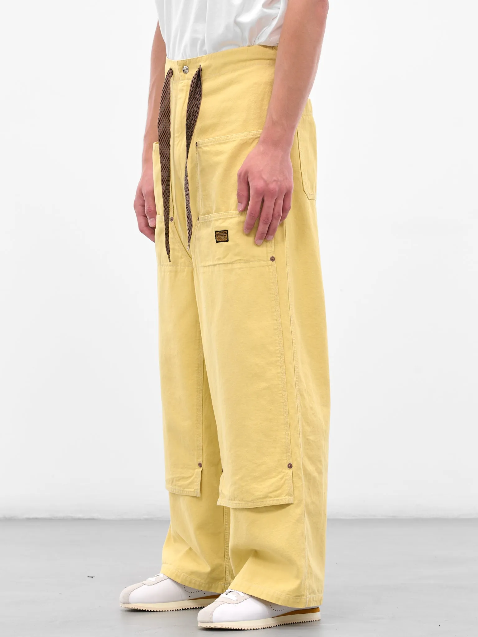 Yellow Canvas Double Knee Trousers (K2503LP042-SYE-SUNFADE-YELLOW) sold by lorenzo product image thumbnail 2