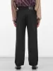 Black Gabardine Loose Pleated Trousers (252-MPT084-BLACK) sold by lorenzo
