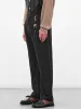 Black Gabardine Loose Pleated Trousers (252-MPT084-BLACK) sold by lorenzo