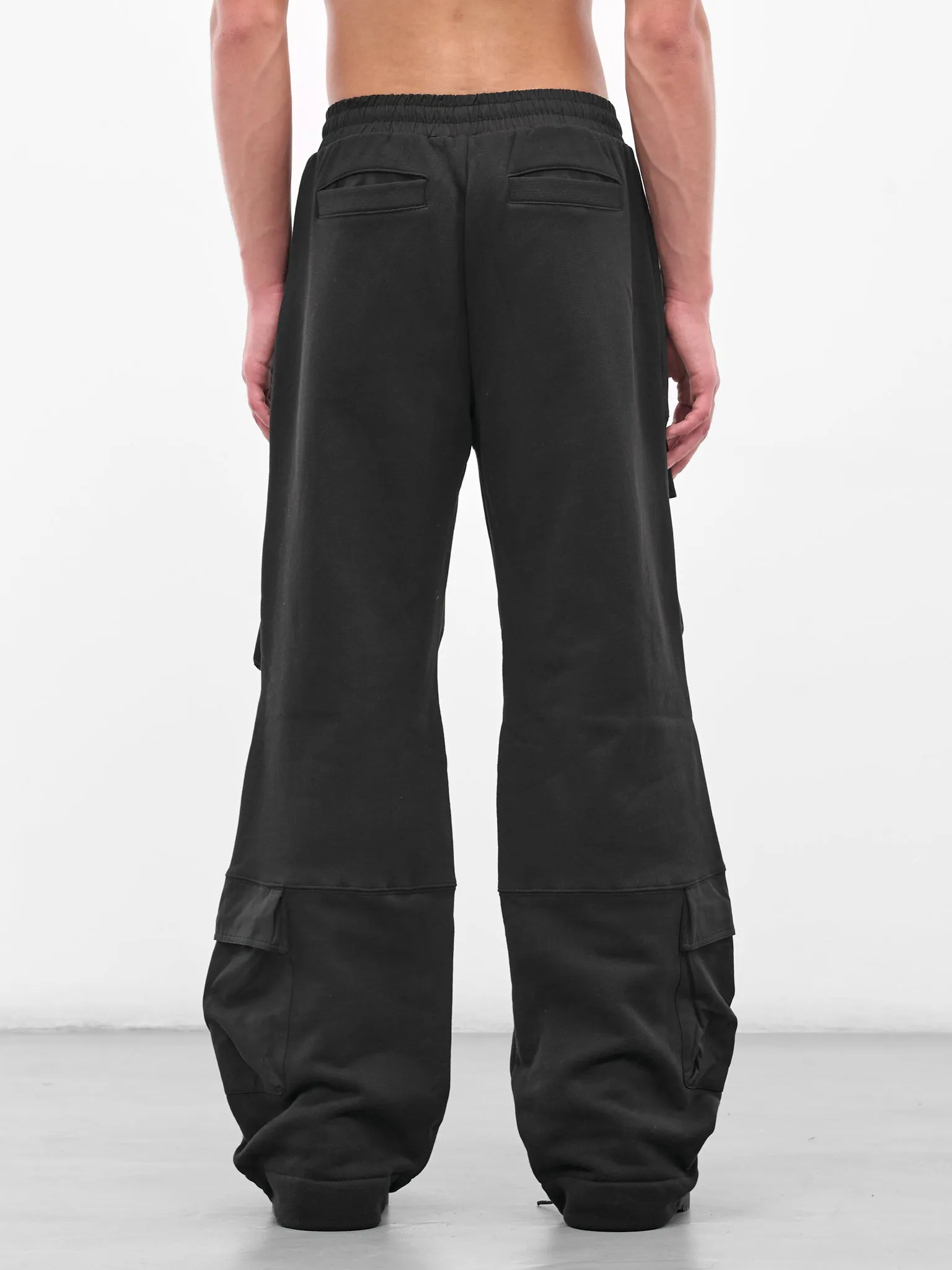 Black Wide Leg Utility Sweatpants (ES2341-SOOT) sold by lorenzo product image thumbnail 3