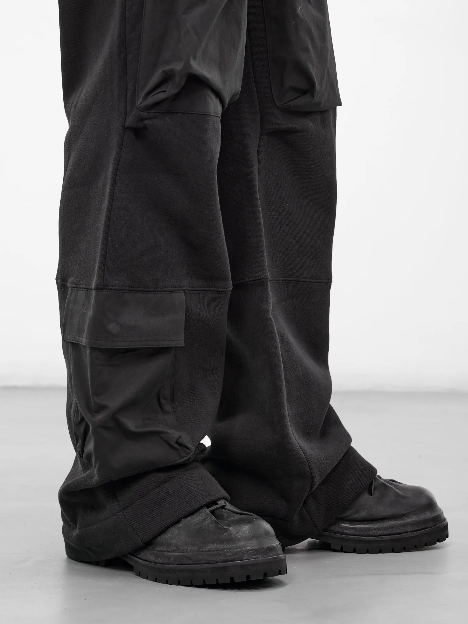 Black Wide Leg Utility Sweatpants (ES2341-SOOT) sold by lorenzo product image thumbnail 4