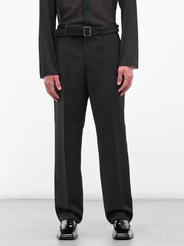 Black Belted Suiting Trousers (SH2KA0042-M35612-900-BLACK) sold by lorenzo