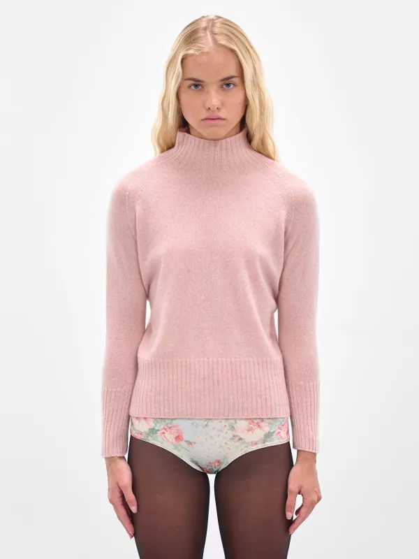 Pink Cashmere Open Back Jumper (COMK1-0667-ROSE) sold by lorenzo