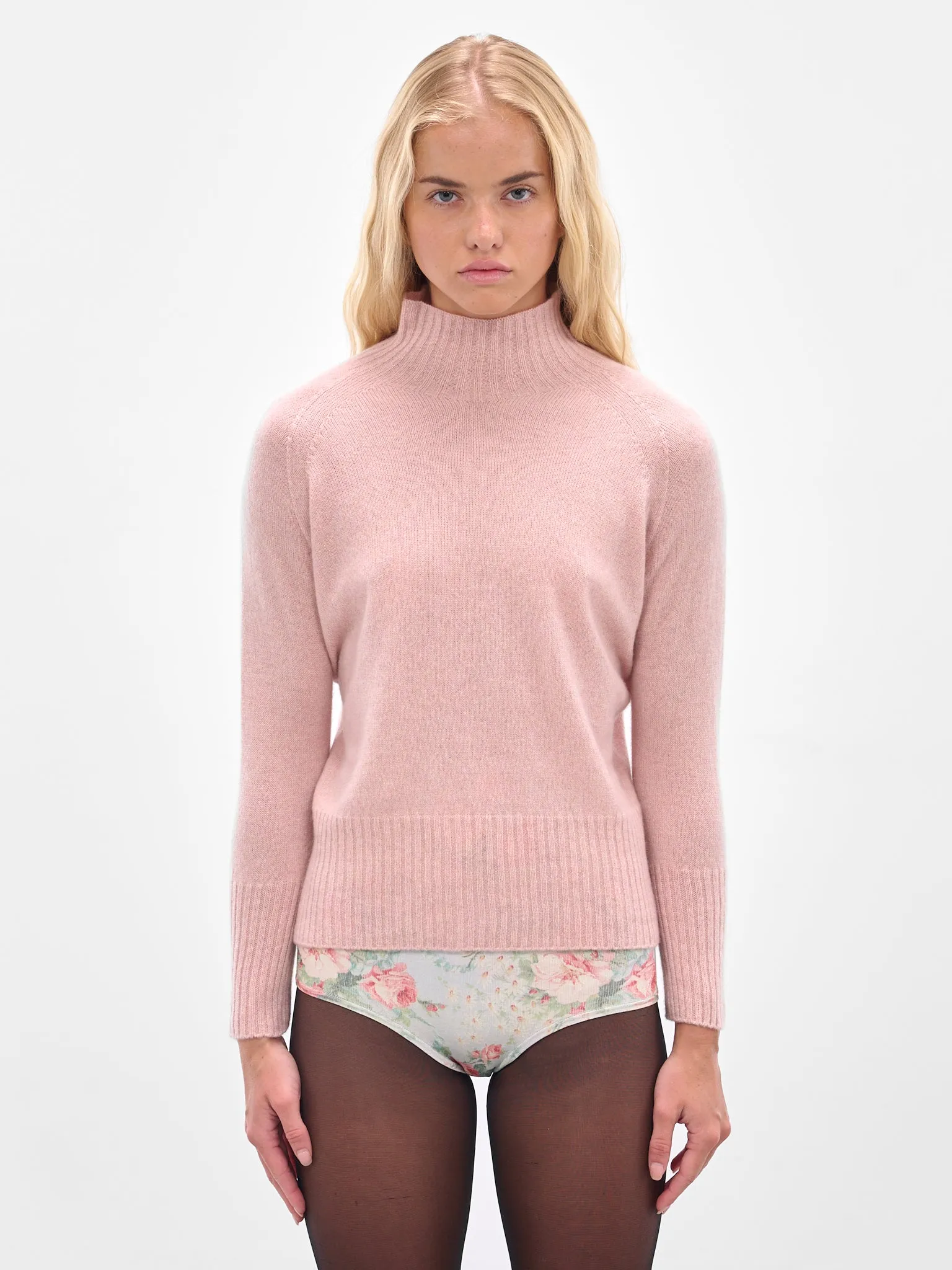 Pink Cashmere Open Back Jumper (COMK1-0667-ROSE) sold by lorenzo