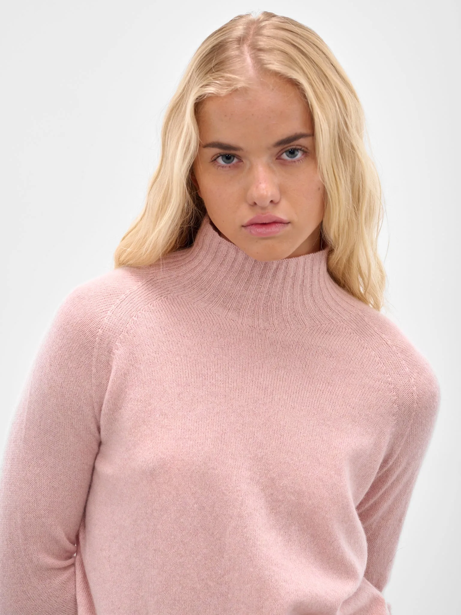 Pink Cashmere Open Back Jumper (COMK1-0667-ROSE) sold by lorenzo product image thumbnail 4