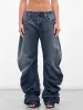 Blue Oversized Stacking Denim Jeans (25-03-W-TR008-D024-VINTAGE-BLU) sold by lorenzo