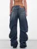 Blue Oversized Stacking Denim Jeans (25-03-W-TR008-D024-VINTAGE-BLU) sold by lorenzo