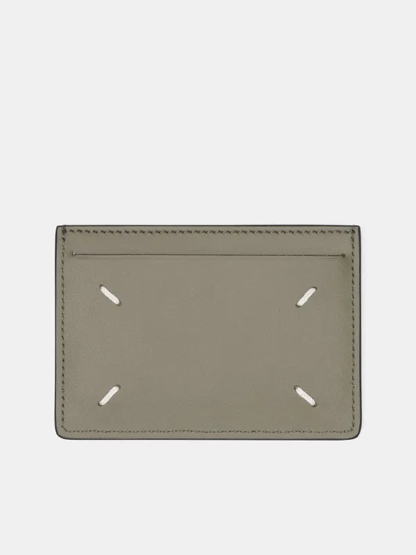 Olive Small Leather Cardholder Wallet (SA1VX0007-P4745-T7429-OLIVE-GR) sold by lorenzo