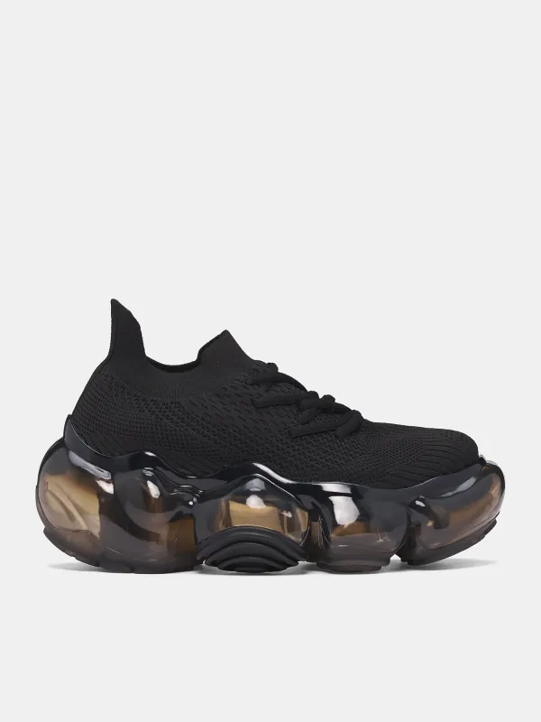 Black 'Moopie' Chunky Sneakers (MOOPIE-243-BLACK) sold by lorenzo