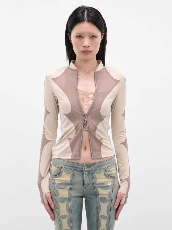 Beige Thorn Combo Sport Jacket (WV08A-OATMEAL) sold by lorenzo