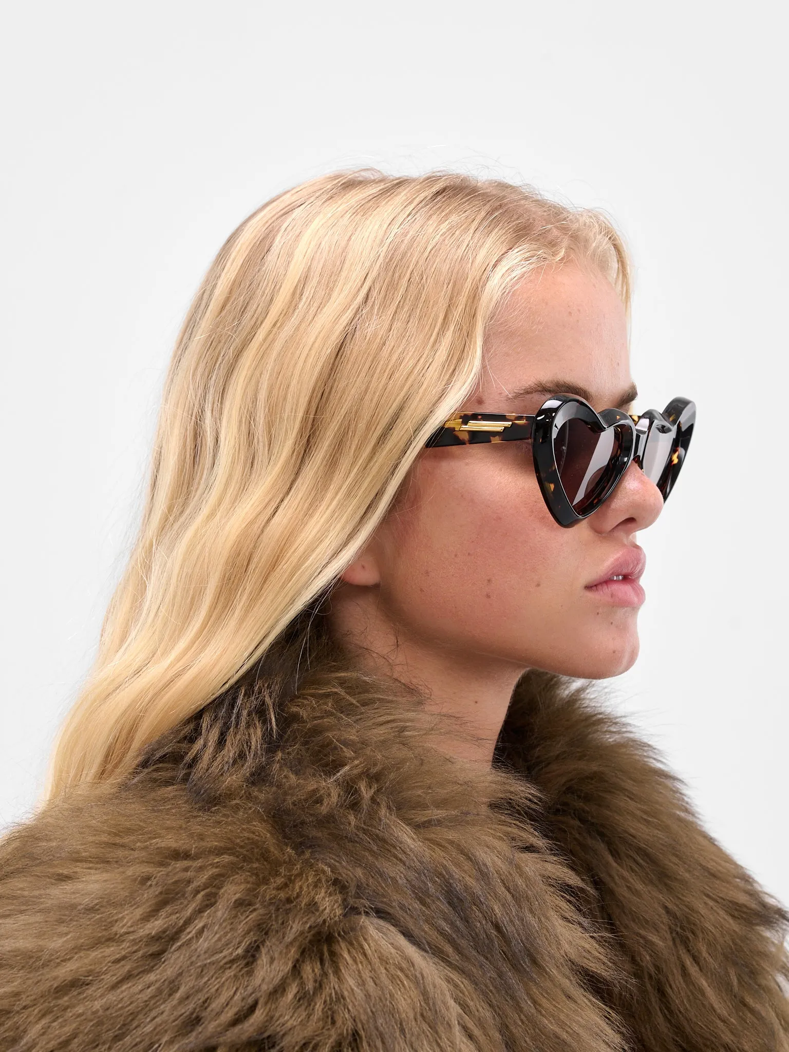 Brown Heart Cat Eye Sunglasses (841213V2Q30-2819-HAVANA-BROWN) sold by lorenzo product image thumbnail 3