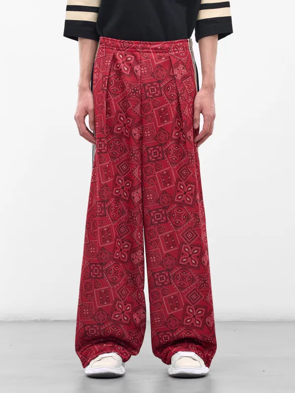 Red Cookie Bandana Tracksuit Pants (K2504LP152-RED) made by Kapital