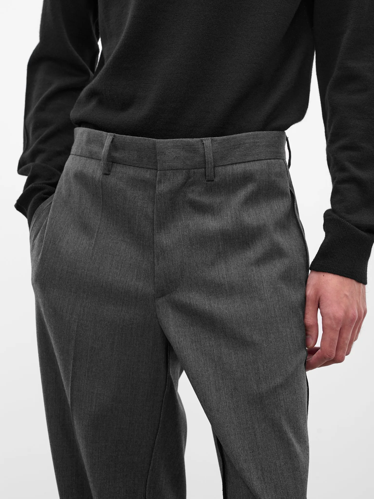 Gray Wide Leg Trousers (SH0KA0047-S47848-860M-GREY-MEL) sold by lorenzo product image thumbnail 5