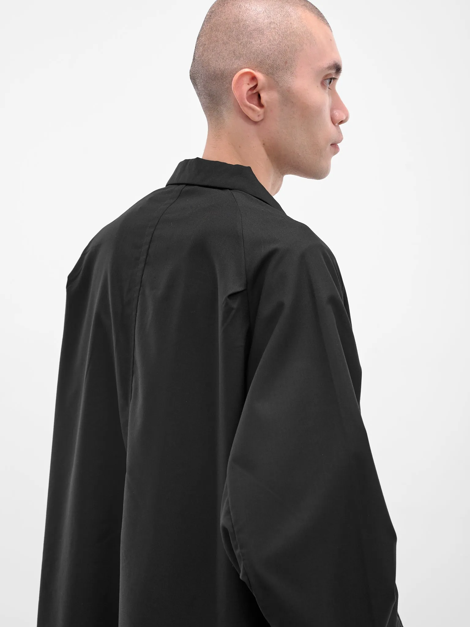 Black Wool-Blend Unstructured Blazer (SLEC-2BJK-BL-BLACK) sold by lorenzo product image thumbnail 4