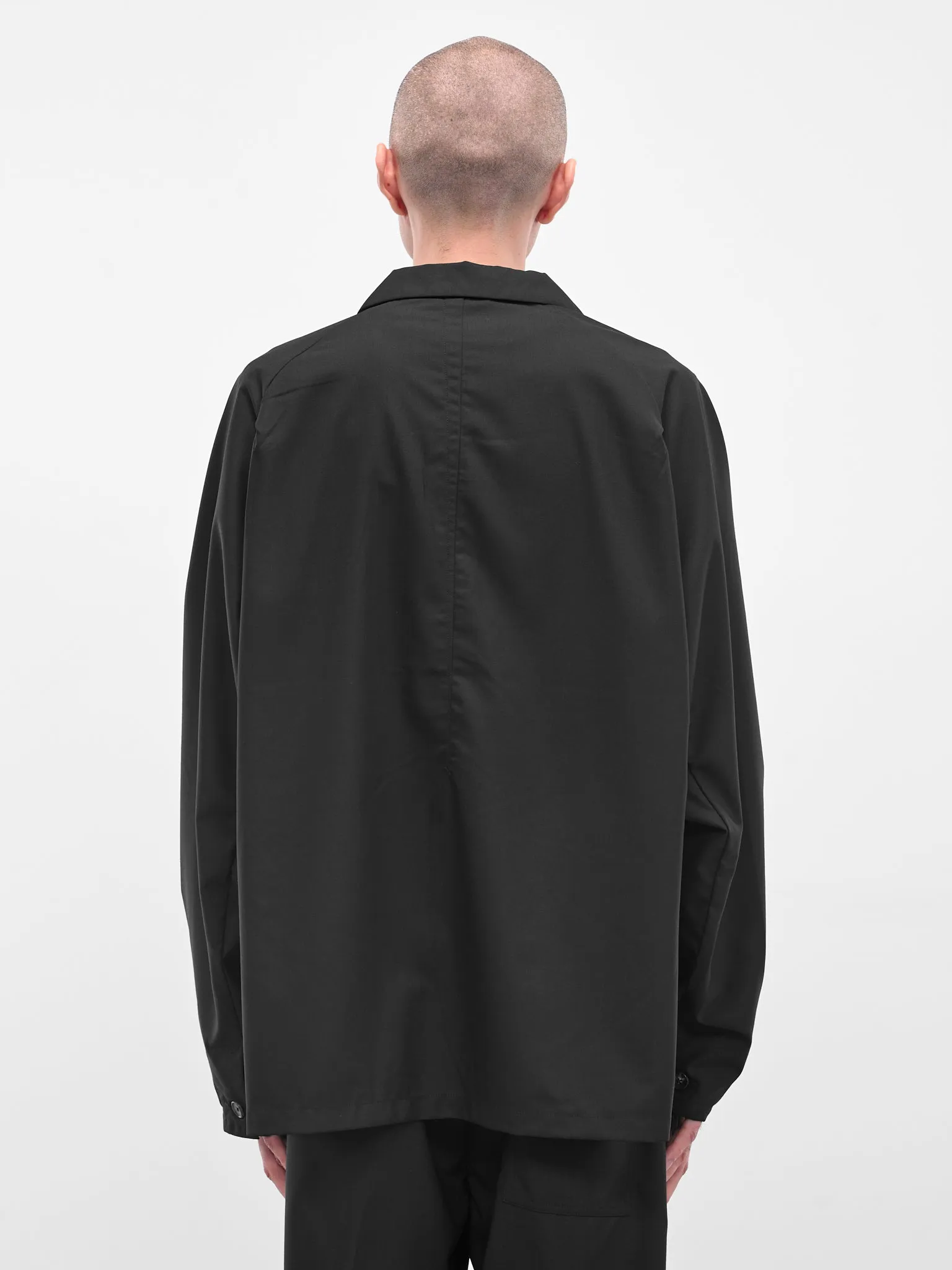 Black Wool-Blend Unstructured Blazer (SLEC-2BJK-BL-BLACK) sold by lorenzo product image thumbnail 3