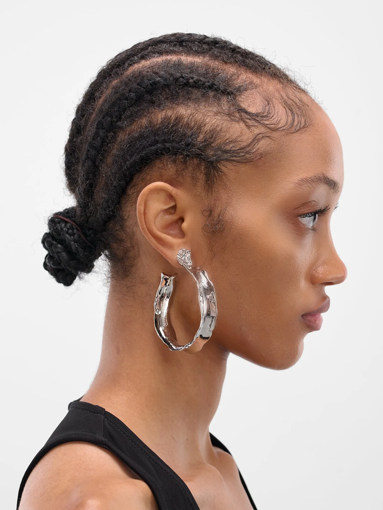 Sterling Silver Daimon Hoops (D05-S-DAIMON-HOOPS-SILVER) sold by lorenzo product image thumbnail 2