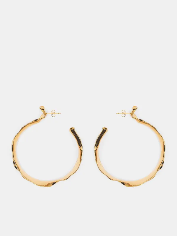 Sterling Silver Daimon Hoops (D05-G-DAIMON-HOOPS-GOLD) sold by lorenzo