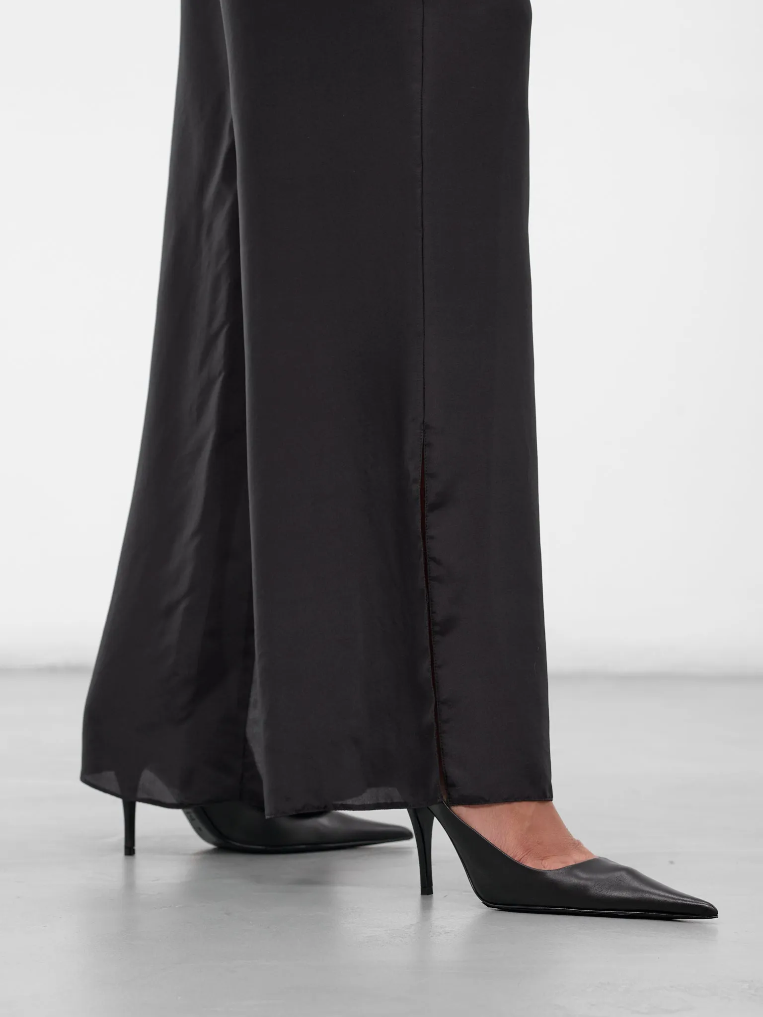 Black Silk Relaxed Trousers (S52KA0529-M35244-900-BLACK) sold by lorenzo product image thumbnail 4