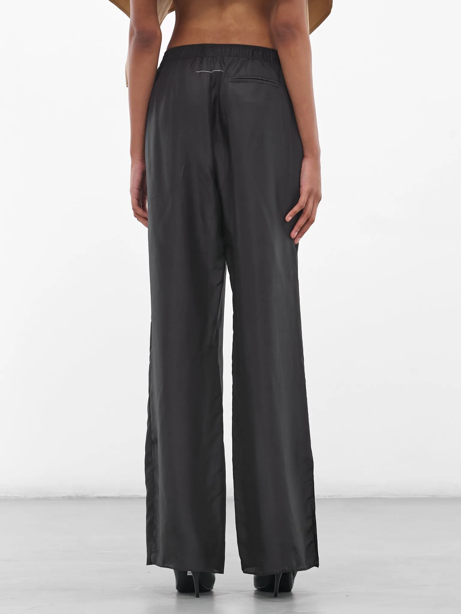 Black Silk Relaxed Trousers (S52KA0529-M35244-900-BLACK) sold by lorenzo product image thumbnail 3