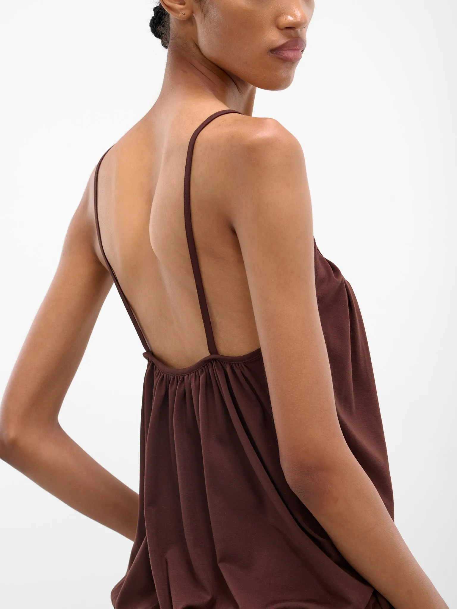 Chocolate Brown Fringy Tank Top (FRINGY-TOP-CHOCOLATE) sold by lorenzo product image thumbnail 5