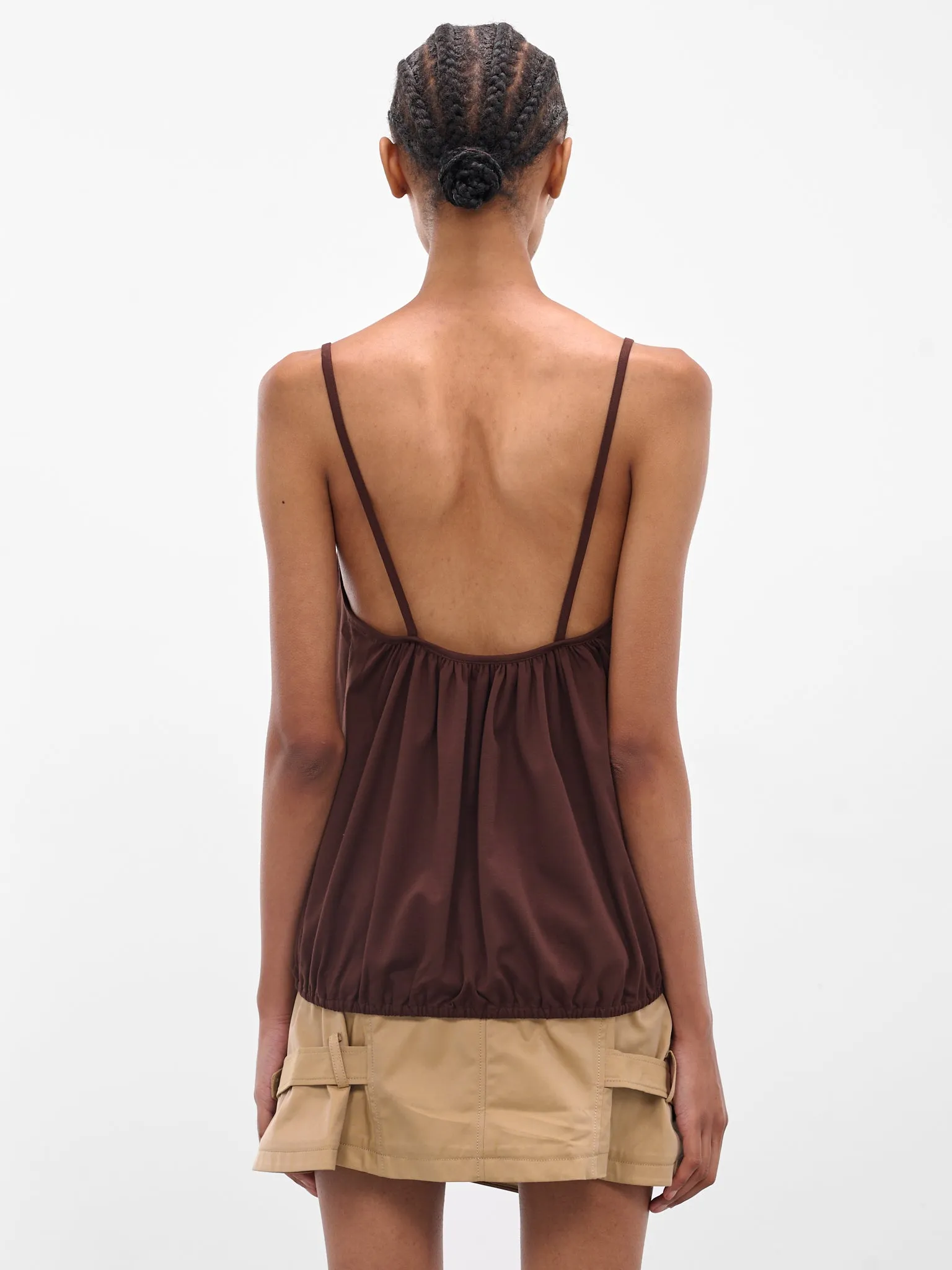 Chocolate Brown Fringy Tank Top (FRINGY-TOP-CHOCOLATE) sold by lorenzo product image thumbnail 3
