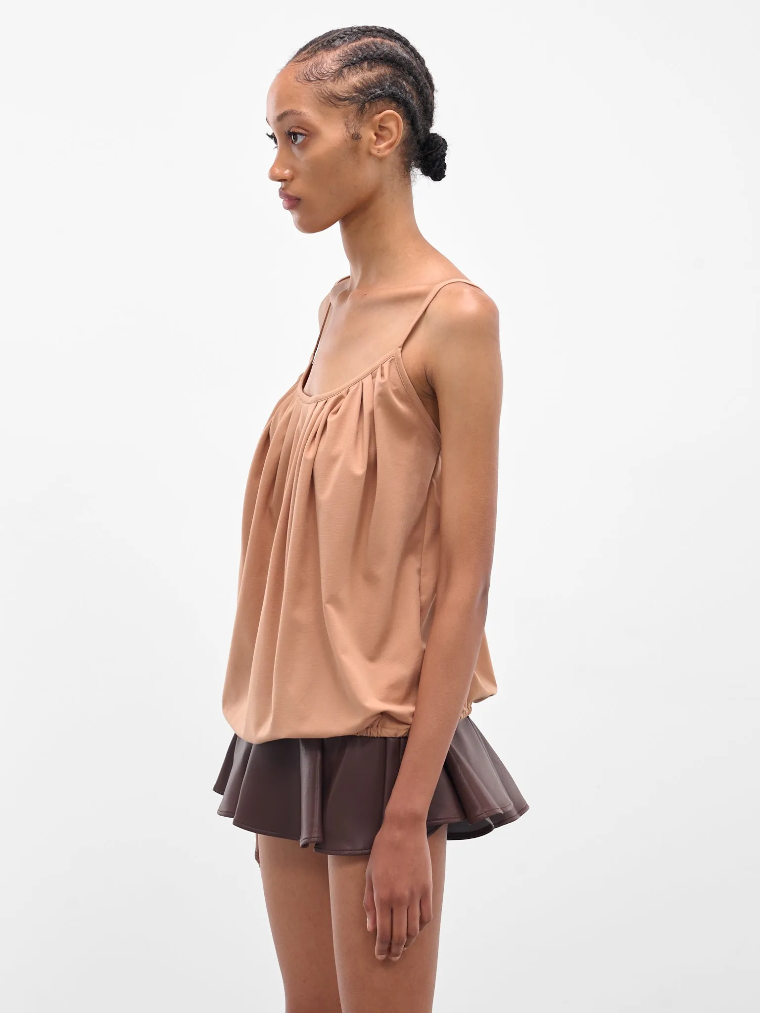Light Brown Fringy Tank Top (FINGY-TOP-LIGHT-BROWN) sold by lorenzo product image thumbnail 2