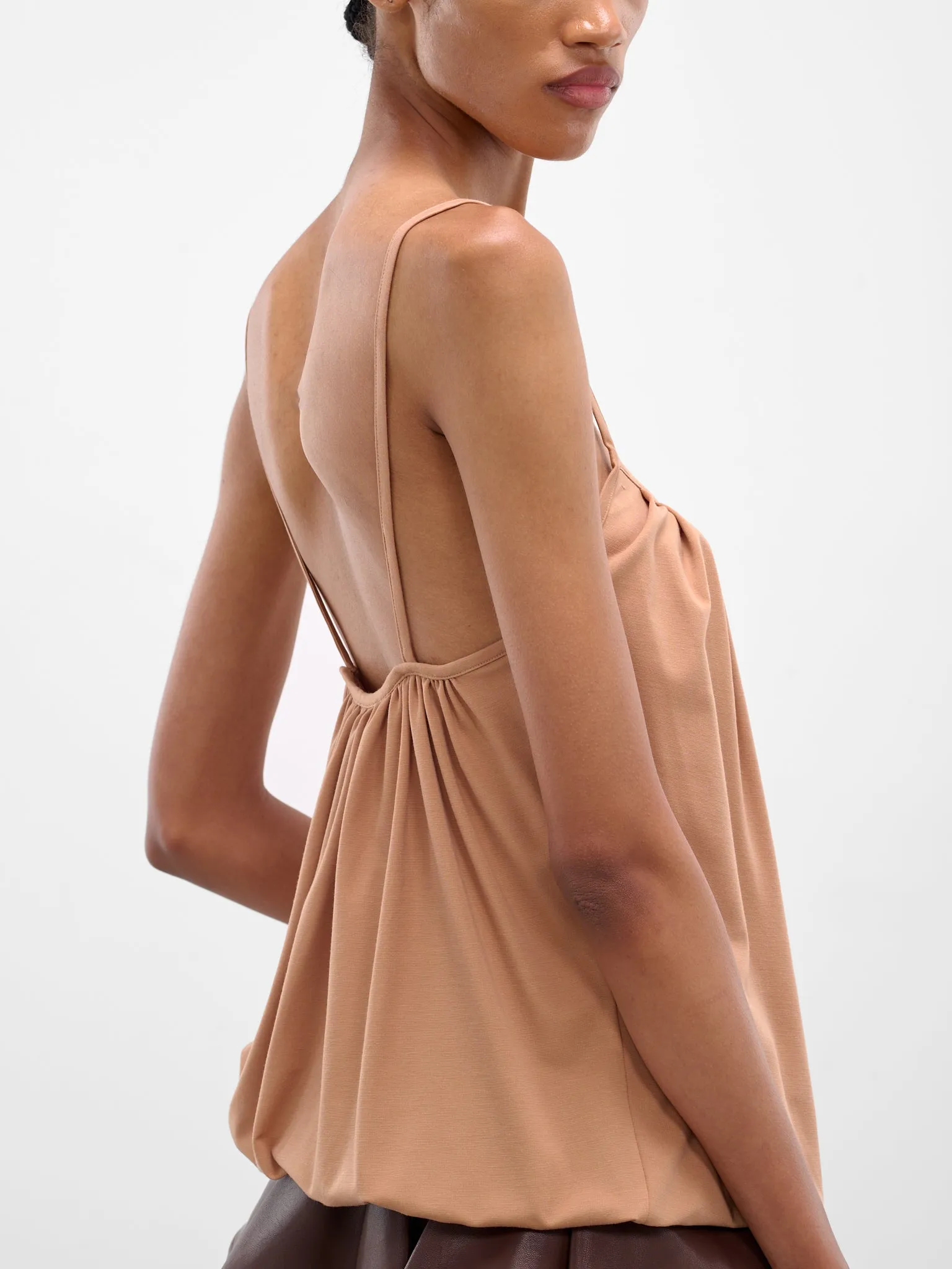 Light Brown Fringy Tank Top (FINGY-TOP-LIGHT-BROWN) sold by lorenzo product image thumbnail 5