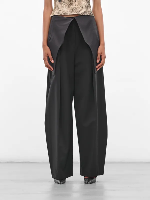 The Black Bodysuit Suit Pants (25-03-W-TR014-W002-BLACK) sold by lorenzo